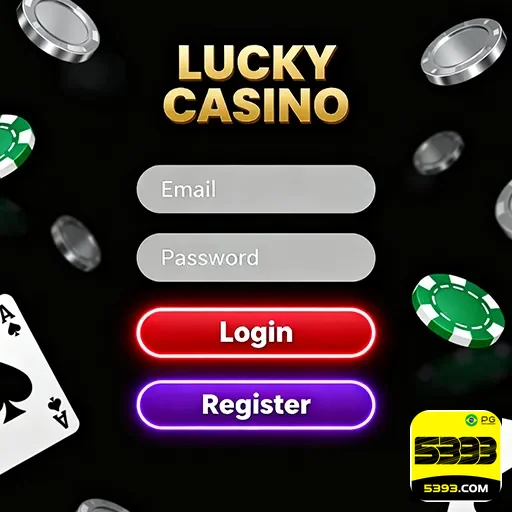 Tela de login de cassino online no celular com Botões de acessar conta